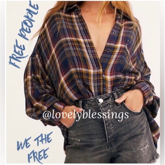 Free People Tops - Free People Hidden Valley Plaid Button Front Shirt We The Free